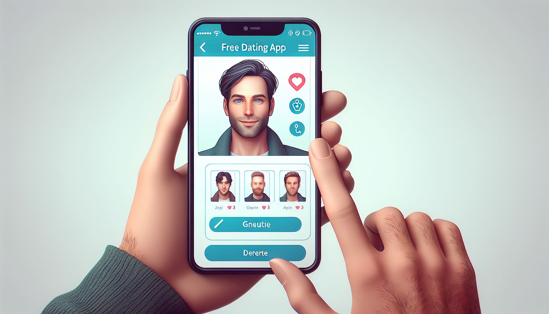 Eine kostenlose Singlebörse auf einem Smartphone